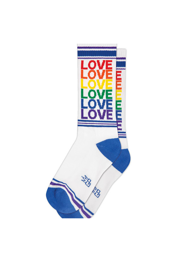 Love Rainbow Ribbed Gym Sock