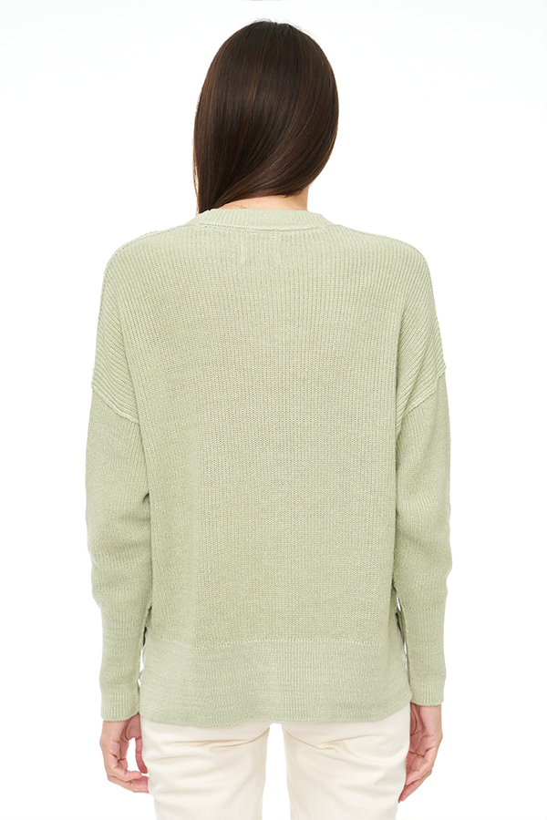 Darya Oversized Crewneck Pullover | Palm - Main Image Number 2 of 3