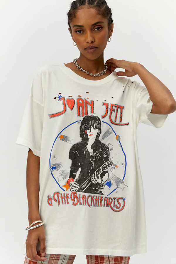 Joan Jett And The Blackhearts Tee | Vintage White - Main Image Number 1 of 1