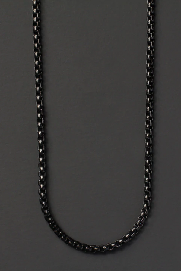 Black Stainless Steel Chain 20" - Main Image Number 1 of 1