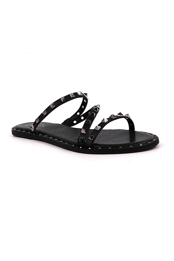Belara Studded Sandal | Black - Thumbnail Image Number 1 of 2
