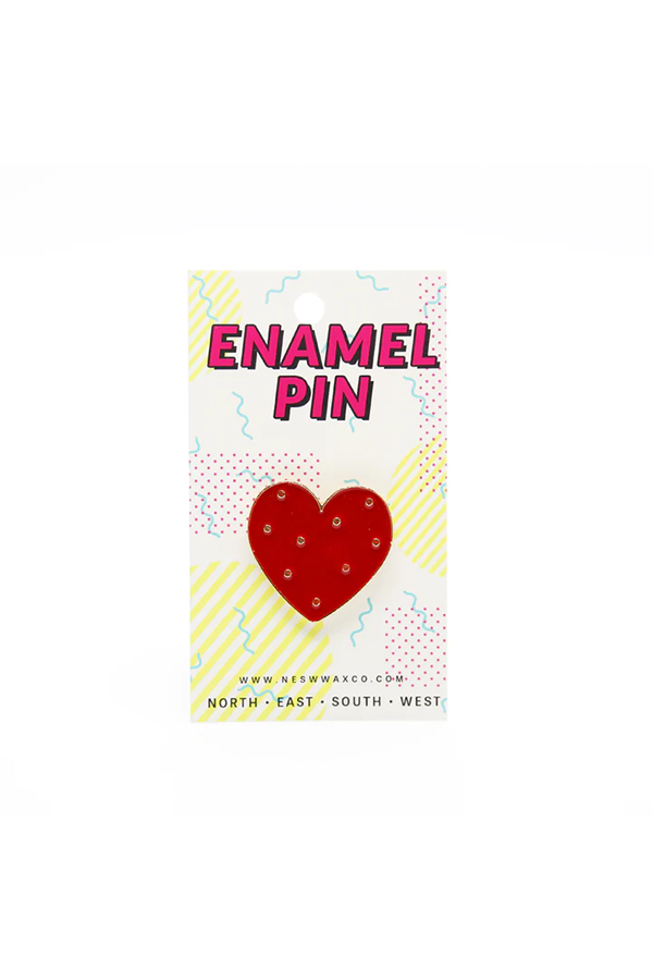 Polka Dot Heart Enamel Pin - Main Image Number 1 of 1