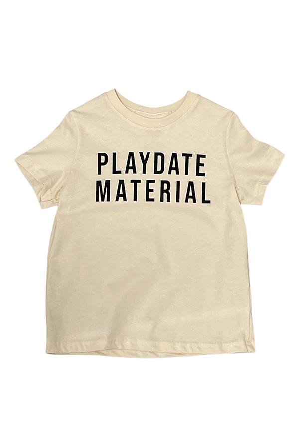 Playdate Material Kids Tee | Cream - Main Image Number 1 of 1