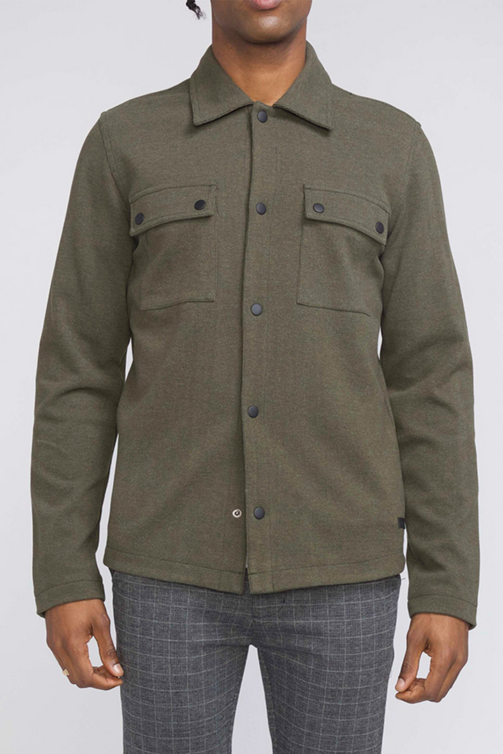 Bennett Shirt Jacket | Dark Olive - Thumbnail Image Number 1 of 2
