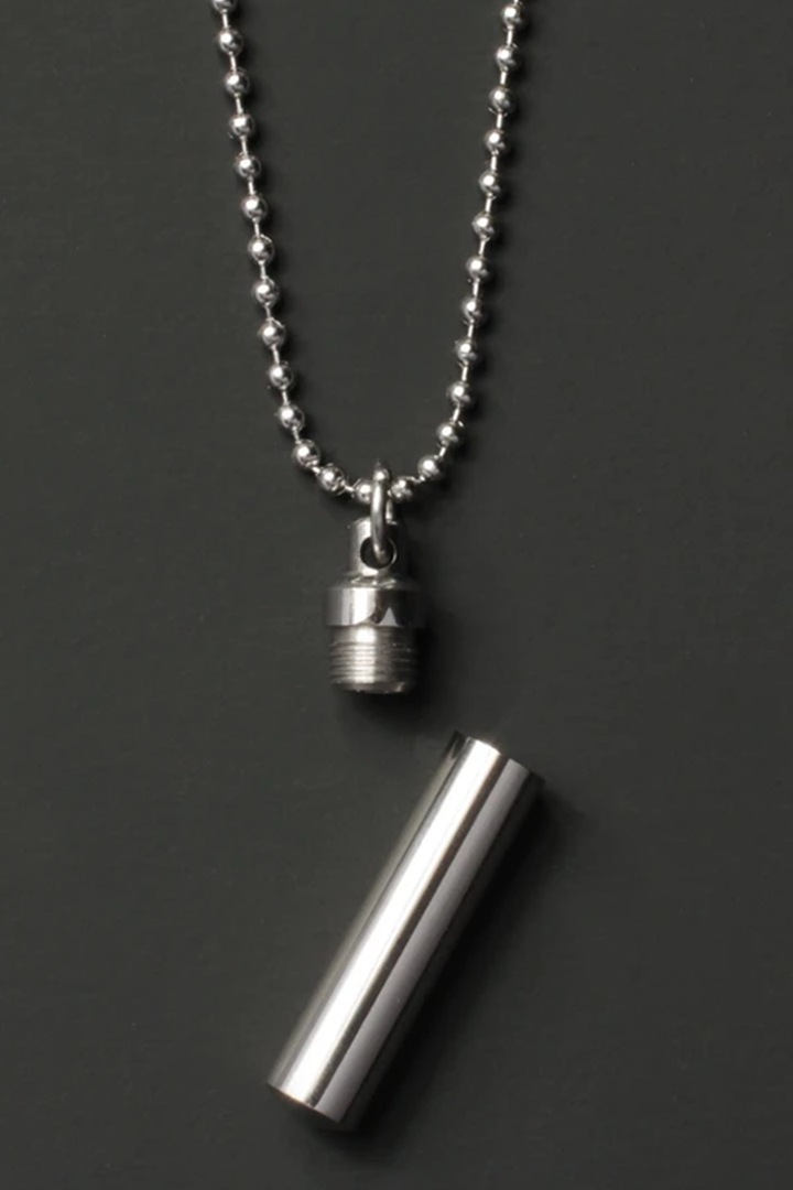 Stainless Steel Vial Necklace - Thumbnail Image Number 2 of 2

