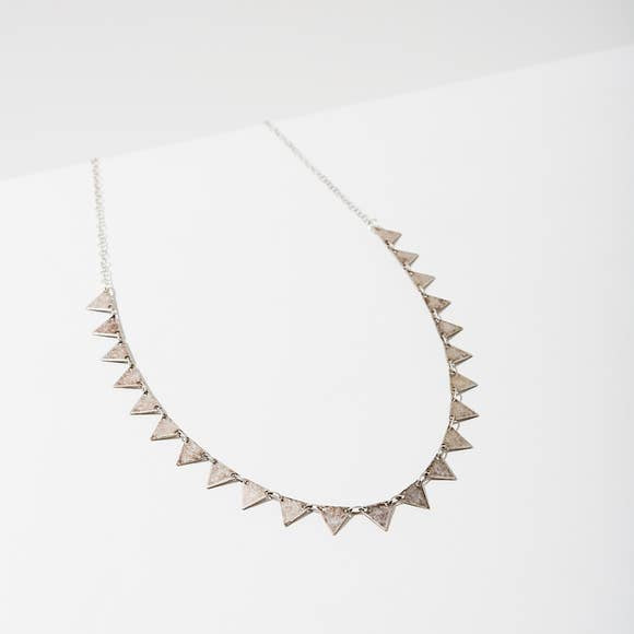 Candra Triangle Necklace | Silver - West of Camden