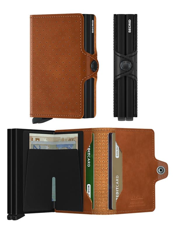 Twinwallet Perforated | Cognac - Main Image Number 2 of 2