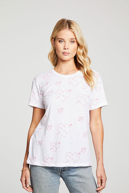 Love Struck Vintage Jersey Tee | White - Main Image Number 1 of 1