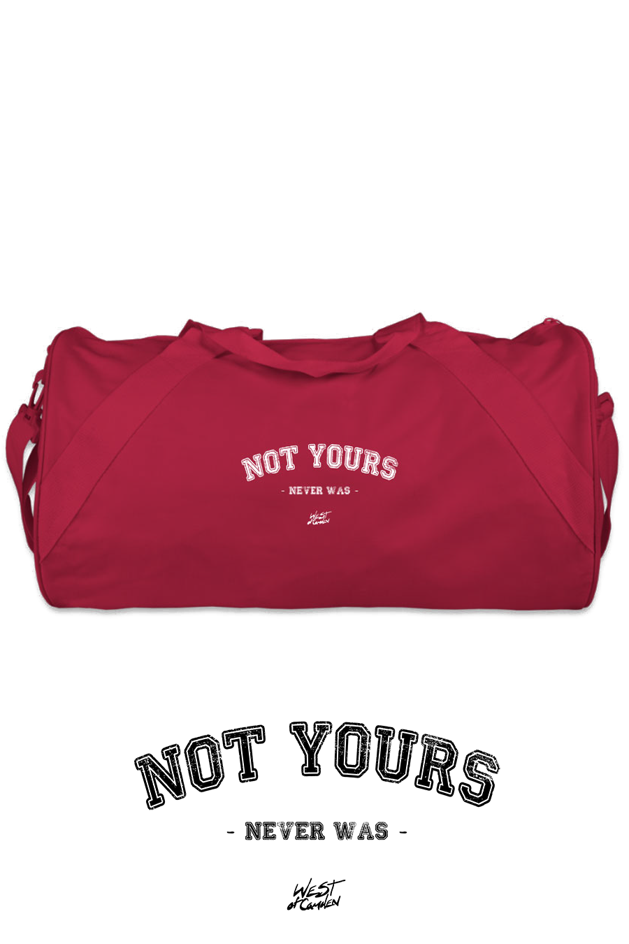 Not Yours Duffel Bag | Red - Main Image Number 1 of 2