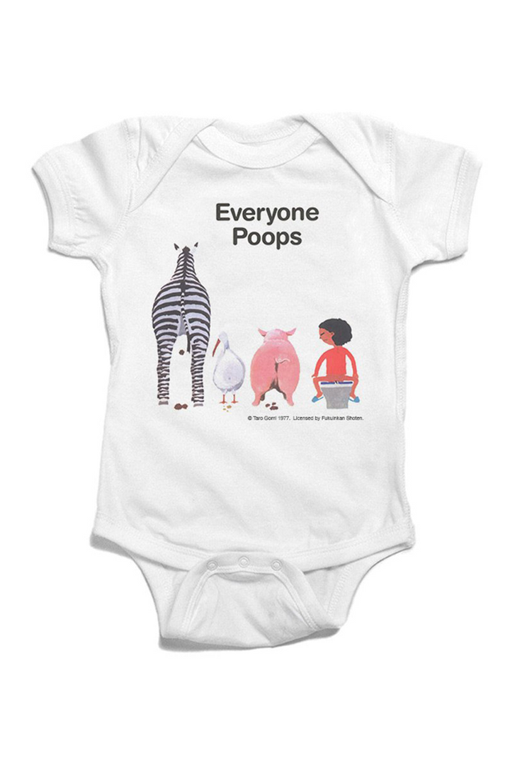 Everyone Poops Onesie | White - West of Camden - Thumbnail Image Number 1 of 3
