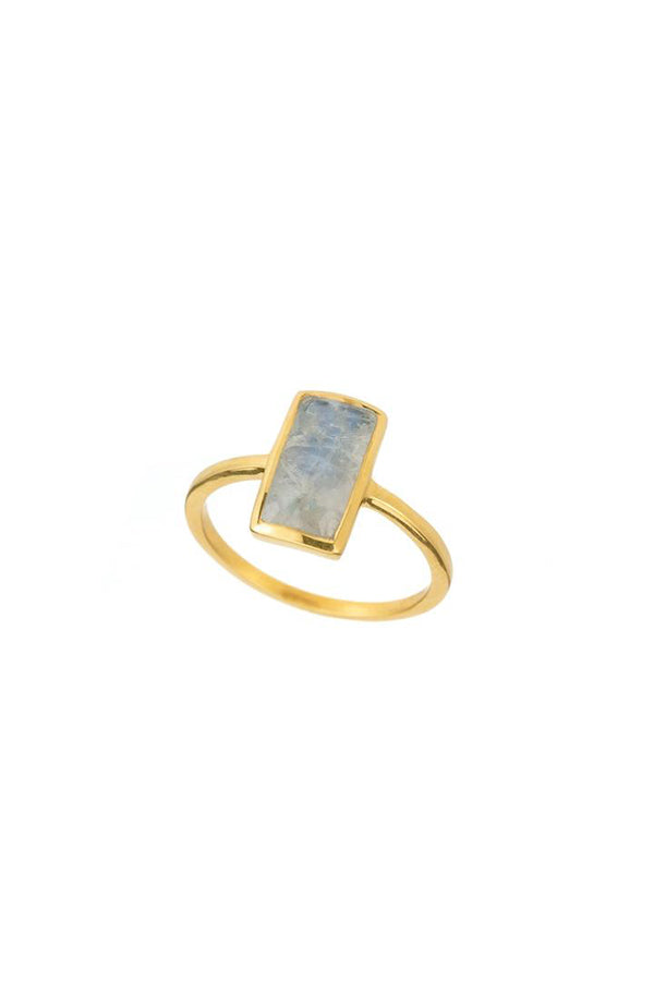 Vertical Rectangle Gemstone Ring | Labradorite - Main Image Number 1 of 1