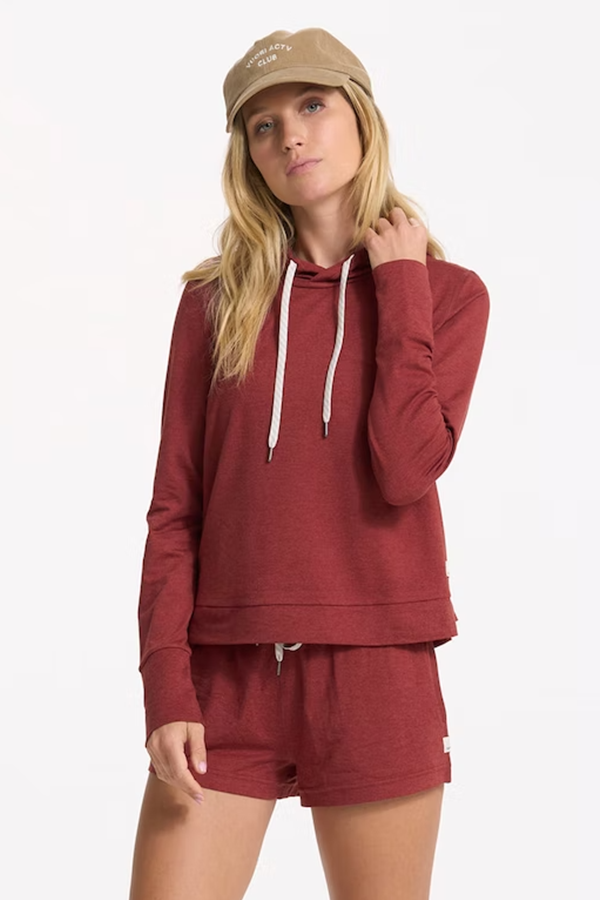 Halo Essential Hoodie | Currant Heather - Main Image Number 1 of 2