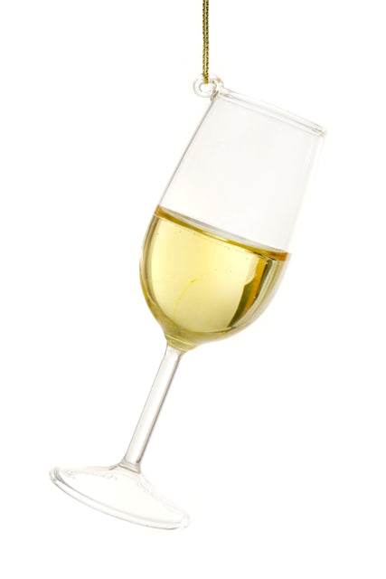 White Wine Glass Ornament - Main Image Number 1 of 1