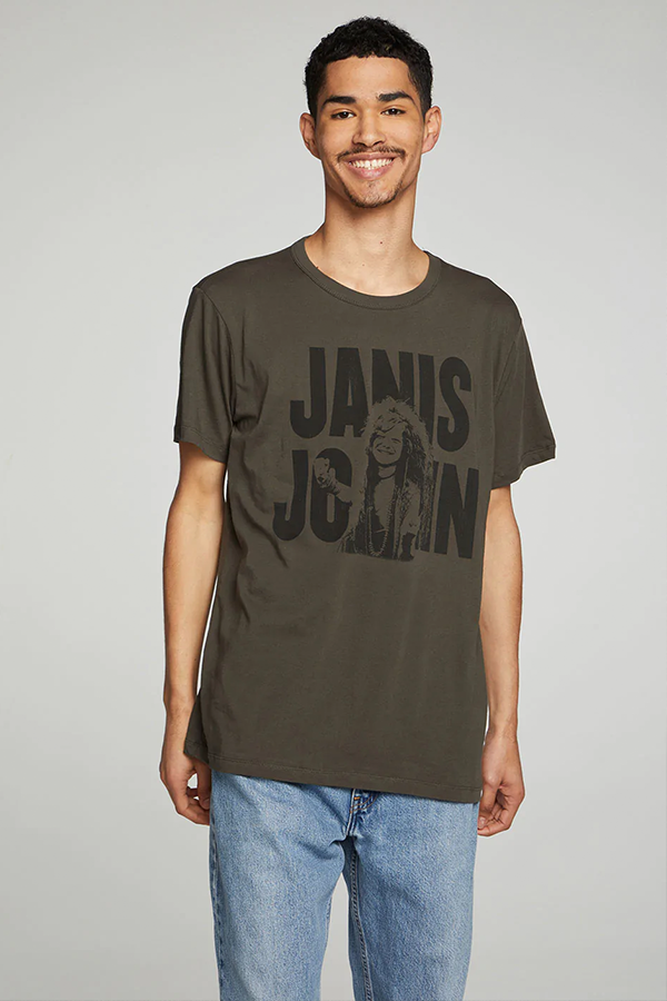Janis Joplin Icon Crewneck Tee | Safari