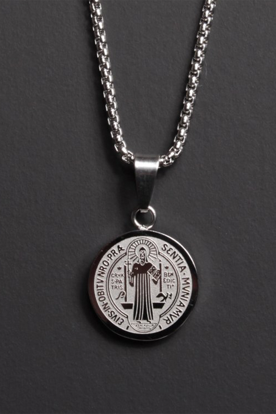 St Benedict Medal Necklace | Silver