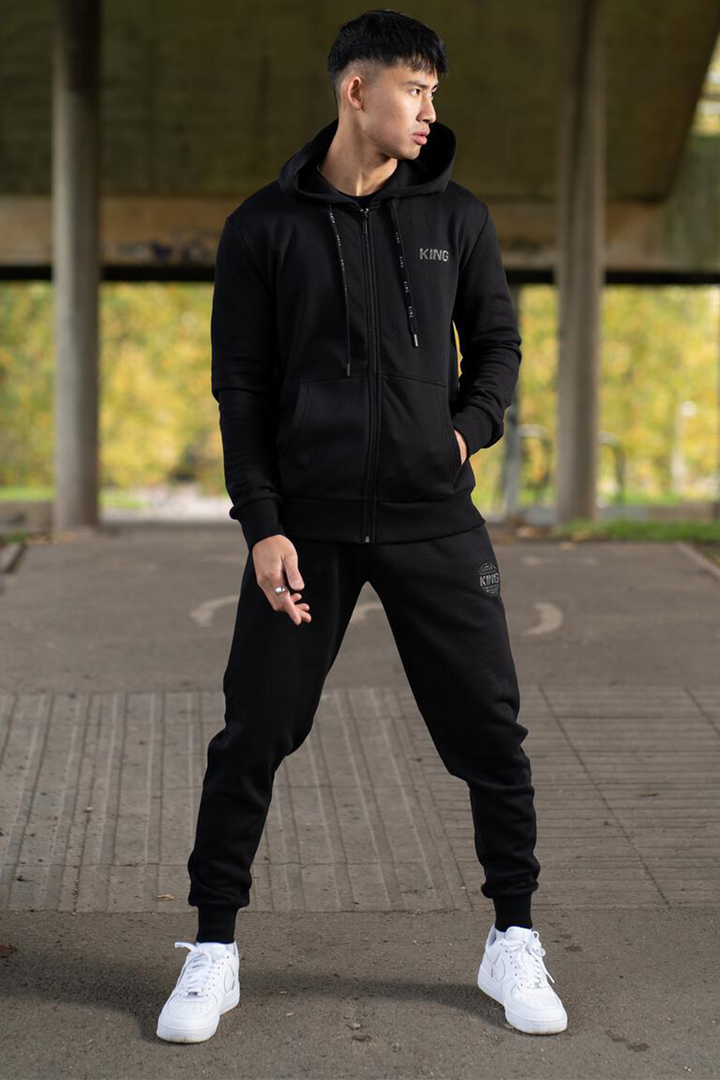 Bethnal Tracksuit Bottoms | Black - Thumbnail Image Number 3 of 3
