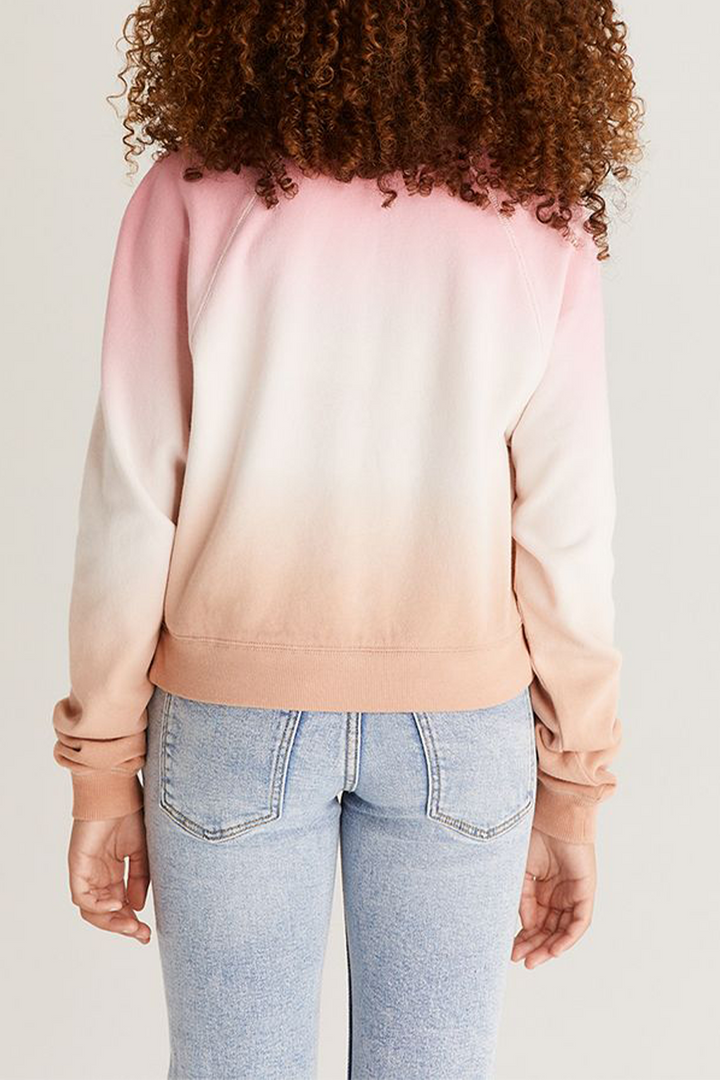 Girls Jonah Sunset Sweatshirt | Flamingo - Thumbnail Image Number 2 of 2
