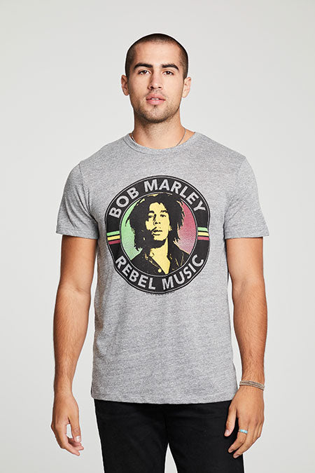 Bob Marley Rebel Music Tee | Stk Grey - Main Image Number 1 of 1