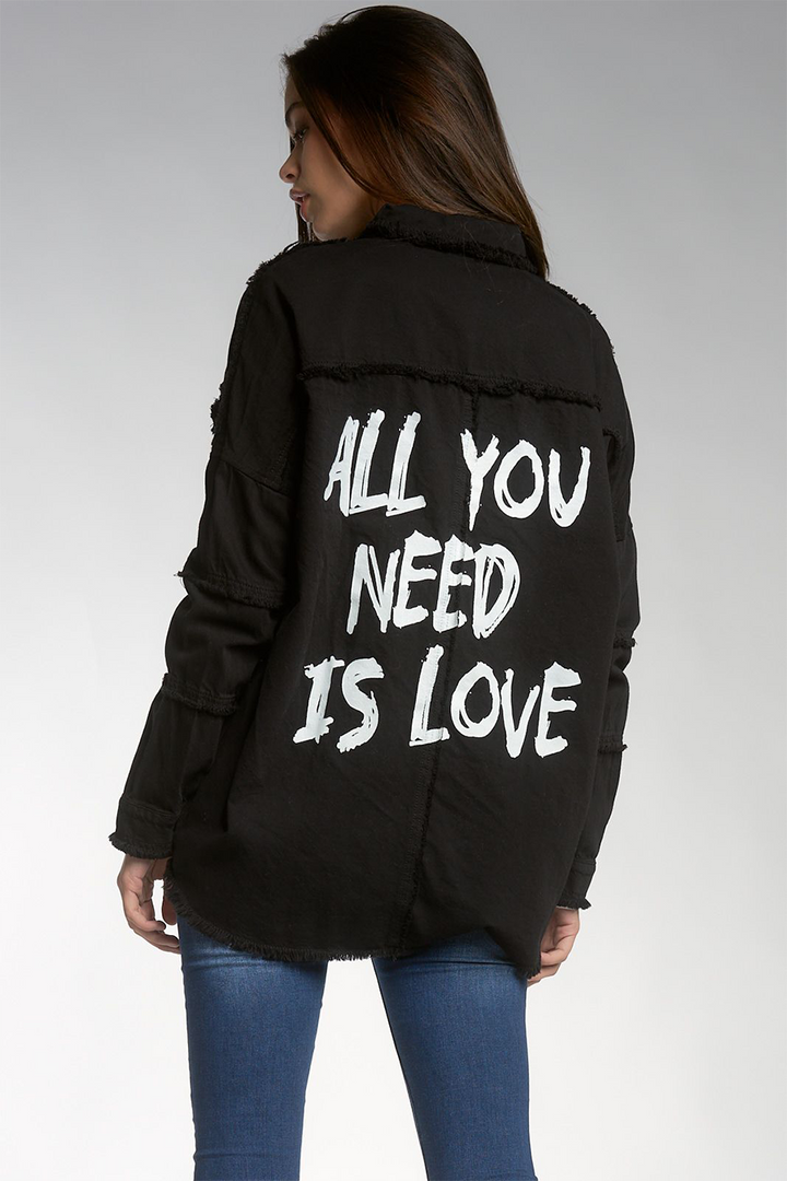 All You Need Is Love Jacket | Black - Thumbnail Image Number 1 of 2
