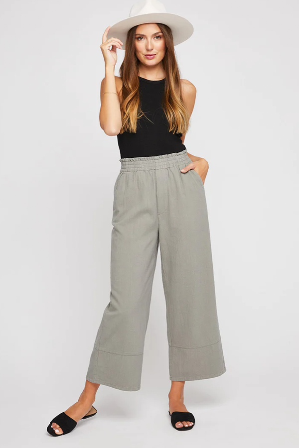 Kennedy Cotton Twill Pant | Sage - Thumbnail Image Number 1 of 2
