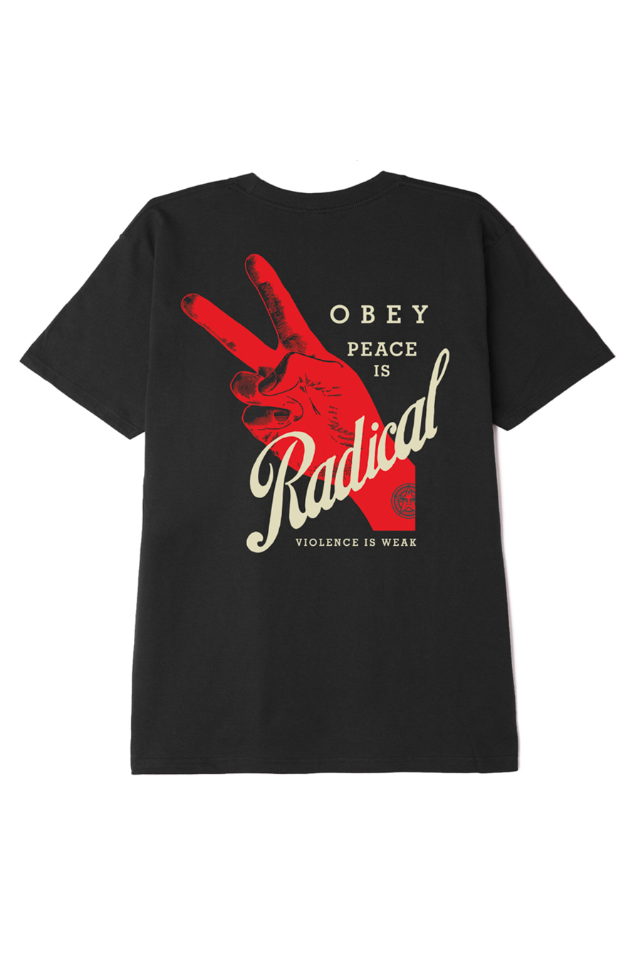 Obey Radical Peace Tee | Black - Visual Media Number 1 of 2