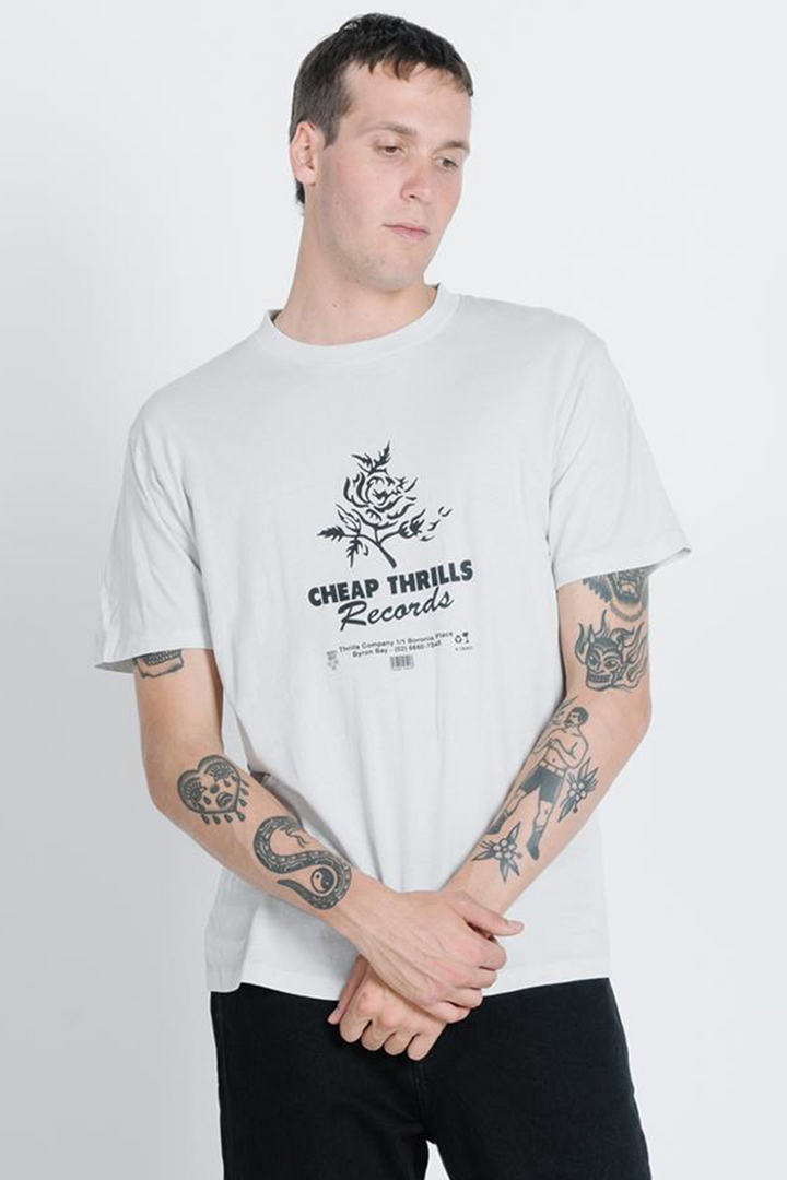 Cheap Thrills Records Tee | Cool Grey - West of Camden - Thumbnail Image Number 1 of 2
