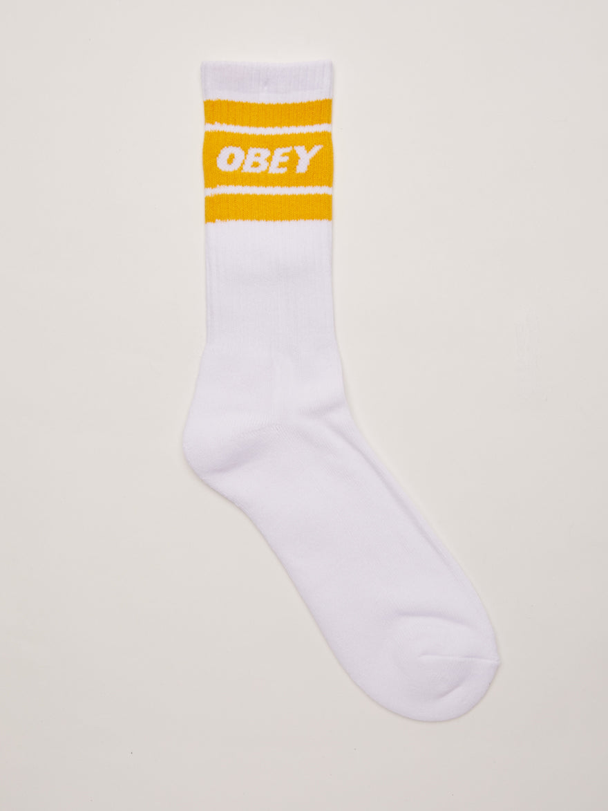 Cooper II Socks | White / Energy Yellow - West of Camden - Main Image Number 1 of 1