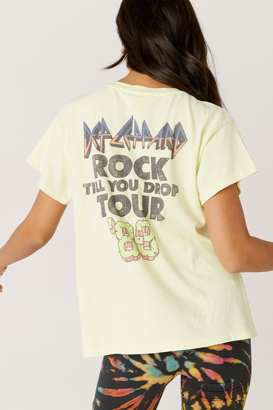 Def Leppard Rock Tour Tee | Tender Yellow - Main Image Number 2 of 2