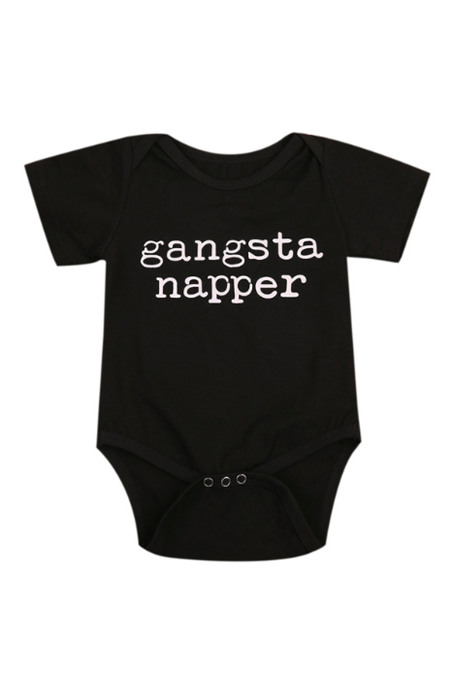 Gangsta Napper Onesie | Black - West of Camden - Main Image Number 1 of 3